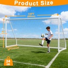 Portable Soccer Goal For Backyard 12x6ft Adults Soccer Net Pvc Frame W carry Bag