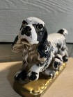 Vintage  Spaniel Dog Family W Pups Porcelain Figurine  Japan Rare 8   