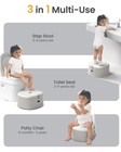3in1 Toddler Potty Training Toilet Chair Seat Step Stool Soft Cushion