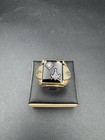 10kt Masonic Freemasons Men   s Ring 10k Black Onyx And Diamond 7 6g Size 10