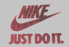  glitter  Nike Just Do It  Replica Iron-on Transfers  Set    