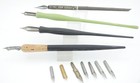 4 Vintage Dip Pen Nib Holders W 11 Different New-old-stock Nibs