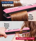 2 In 1 Hair Straightener And Curler-15s Fast Heating Ceramic Flat Iron  Lcd Temp