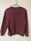 Adidas Sweater Womens Small Essentials 3 Stripes Fleece Sweatshirt Maroon White