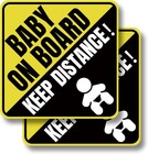 Reflective Waterproof Removable Safety Sign Car - Baby On Board Magnet 2 Pack 5