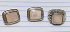Vintage Sterling Silver Ring   Matching Earrings  Pink Quartz Stones  Size 7  Ex