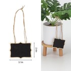 12 Pcs Mini Rectangle Chalkboard Label For Message Board Signs  Mini Wooden C   
