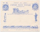 1890 William Elliot Uniform Penny Post Jubilee Envelope   Insert