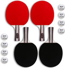 Ping Pong Paddles - Set Of 4 High-performance 5-ply Rackets  8 Professional 3-st