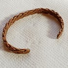 Ancient Bronze Bracelet Artifact Heavy Celtic Viking Bangle With Green Patina