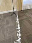 Cathedral Length White Tulle Veil 120   Pearls Sequins And Lace  Comb Unbranded