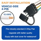 4 Pin Trailer Wiring Harness 25 Inch  16awg 4 Wire 4 Prong Trailer Wire Male End