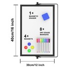Owill Black Dry Erase White Board  16inx12in Large Magnetic Desktop White Boa   