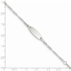 Sterling Silver Engraveable Childrens Id On Figaro Link Bracelet 6 