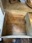 Early Primitive Wood Apple Box In Original Gray Paint 