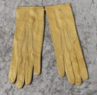 Antique French Child Kid Leather Gloves W Fabulous Bon Marche Paris Buttons 