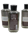 Bath   Body Works Leather   Brandy Shower Gel  3 Pack Set  Factory Sealed New
