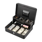 12  Large Cash Box W  Money Tray Lock  Tiered Money Box For Cashier Drawer Metal