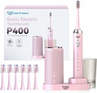 Sonic Electric Toothbrush For Adults Pink Uv Sanitizing Drying Base 5 Modes 6