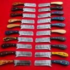 Lot Of 20 6 Inch Handmade Damascus Steel Bull Cutter Skinner Knife W sheath wei 