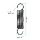 Extension Spring Wire Diameter 0 1  Dual Hook Od 0 8  Grey Free Length 3 5 