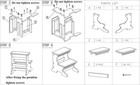 High Beds Bed Steps For Adults Two Step Stool Stair Ladder Wood Kitchen Home