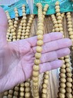 Lot Of 3 Pks Wood Beaded Christmas Tree Garland 9 Ft Ea Length Medium Size Beads