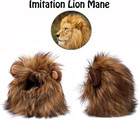 Onmygogo Lion Mane Wig For Cats  Funny Pet Cat Costumes For Halloween Christmas 