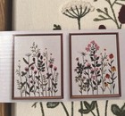 Bp Home Embroidered Woven Wall Art 2 Piece Set Wildflowers Nature 12   x15    New