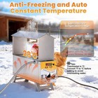 Chicken Waterer Heated 2 Gallon Chicken Water Heater For Winter Stainless Steel 