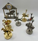Vintage Lot Pewter Spoontiques Carousel    lion Swan Rudolf Elephant Bear Horse