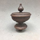 Architectural Salvage Turned Wood Furniture Newel Finial 2 3 4  X 2 1 4  Brown