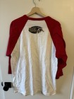 Mens Large Carling Hamilton Tiger Cats Cfl  Football Long Sleeve Raglan T-shirt