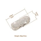 Shiny Rhinestone Crystal Portable Lipstick Case With Mirror Portable Bling Di   