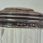 Vintage Set Of 2 Early 90 s Glass Scent Bottles Silver Tops Hallmarked