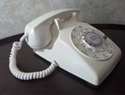 2 1956 White  Bell System Western Electric Cd 500 Rotary Telephone Works Great 