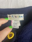 Vintage 90s B t  Kids Blue Girls Size 4t Sunflower Cottagecore Cardigan Sweater