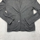 Banana Republic Sweater Women s Medium Wool Gray Knit Blazer Button Front Pocket