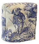 Custom Blue Toile Tissue Box Cover Waverly Charmed Life Country Life Cotton 5x5