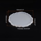 3pcs Coaster Mold For Epoxy Resin 5 12 x5 12 x0 37  Silicone Geode Casting Tray