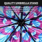 Umbrella Windproof Travel Umbrellas For Rain Black Folding Umbrellas 10 Ribs    