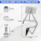 Werner 24-32ft Extension Ladder Lock 28-11 Kit Compatible With Aluminum     