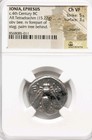 Ionia Ephesus Bee   Stag Tetradrachm Ngc Ch Vf Ancient Silver Coin