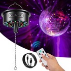 Disco Motor Rotating Mirror Ball Spinner Remote Adjustable Speed For Dj Party