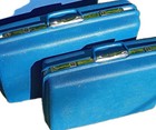 Vtg Samsonite Silhouette Large 2 Piece Luggage Set Locking Hard Case 60s Blue