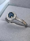 4 00 Ct Natural Blue Sapphire Diamonds Wedding Ring Solid 14k White Gold All Sz