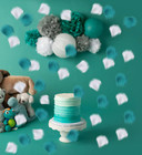 600pcs Mixed Teal Blue   White Silk Rose Petals Wedding Centerpieces Party Decor