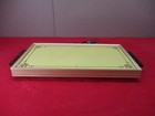 Vtg 1970   s Mid Century Electric Warming Tray Harvest Gold Teak Wood Hot Plate 