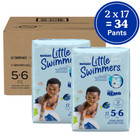 Huggies Little Swimmers Disposable Swim Diapers  Size 5-6  32  Lbs   34 Ct