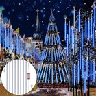1 2x192 288led Blue String Lights Indoor Outdoor Rain Tree Light Decoration Xmas